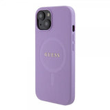 Guess iPhone 15 Deksel Saffiano MagSafe Lilla