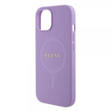 Guess iPhone 15 Deksel Saffiano MagSafe Lilla