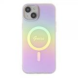 Guess iPhone 15 Deksel Script MagSafe Rosa