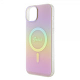 Guess iPhone 15 Deksel Script MagSafe Rosa