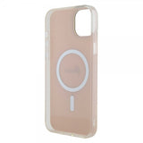 Guess iPhone 15 Deksel Script MagSafe Rosa