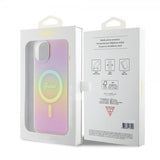 Guess iPhone 15 Deksel Script MagSafe Rosa