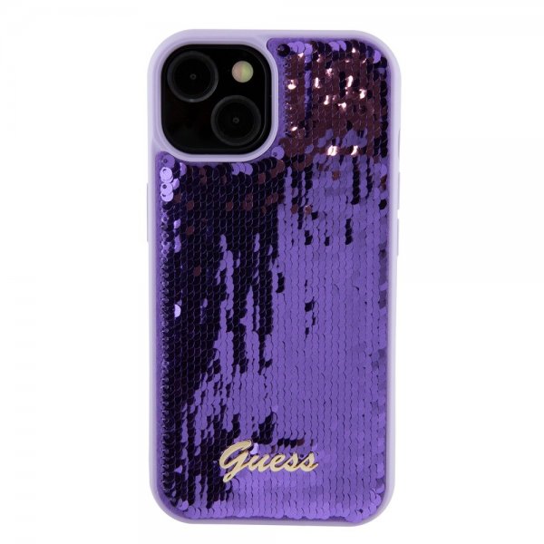 Guess iPhone 15 Deksel Sequin Lilla