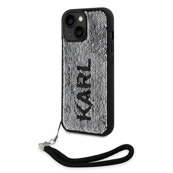 Karl Lagerfeld iPhone 15 Deksel Sequin Svart