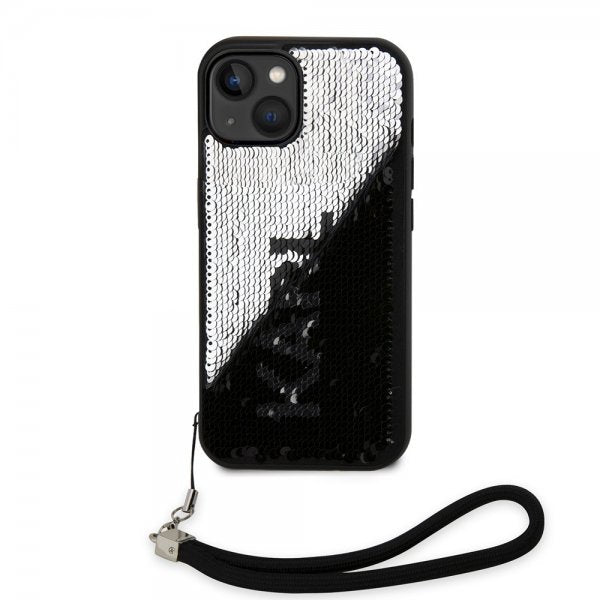 Karl Lagerfeld iPhone 15 Deksel Sequin Svart