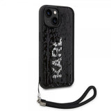 Karl Lagerfeld iPhone 15 Deksel Sequin Svart