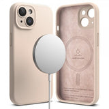 Ringke iPhone 15 Deksel Silicone Magnetic Pink Sand