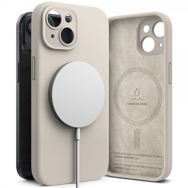 Ringke iPhone 15 Deksel Silicone Magnetic Stone