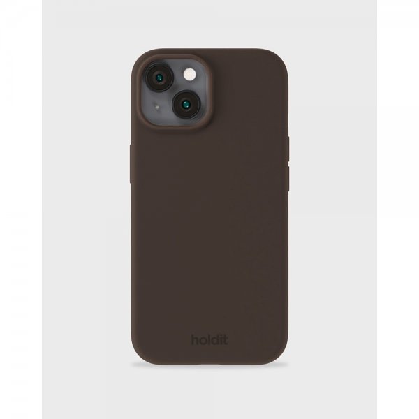 holdit iPhone 13/iPhone 14 Deksel Silikon Chocolate
