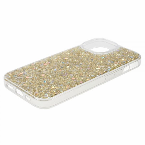Nordic Covers iPhone 15 Deksel Sparkle Series Citrine Gold