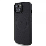 Mercedes Benz iPhone 15 Deksel Star Pattern MagSafe Svart
