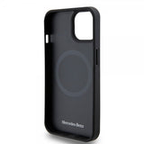 Mercedes Benz iPhone 15 Deksel Star Pattern MagSafe Svart