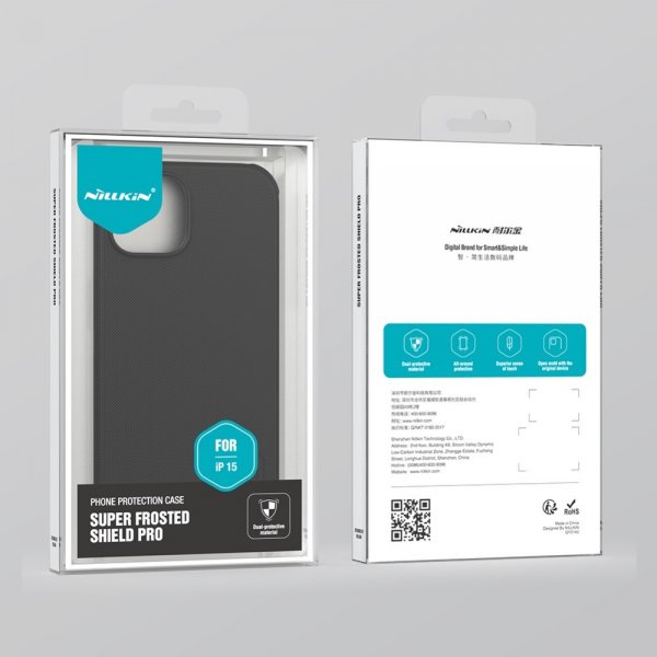 Nillkin iPhone 15 Deksel Super Frosted Shield Pro Blå
