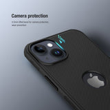 Nillkin iPhone 15 Deksel Super Frosted Shield Pro Logo Hole Blå