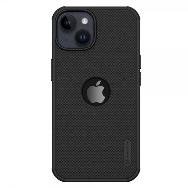 Nillkin iPhone 15 Deksel Super Frosted Shield Pro Logo Hole Svart