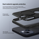 Nillkin iPhone 15 Deksel Super Frosted Shield Pro Logo Hole Svart