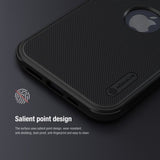 Nillkin iPhone 15 Deksel Super Frosted Shield Pro Logo Hole Svart