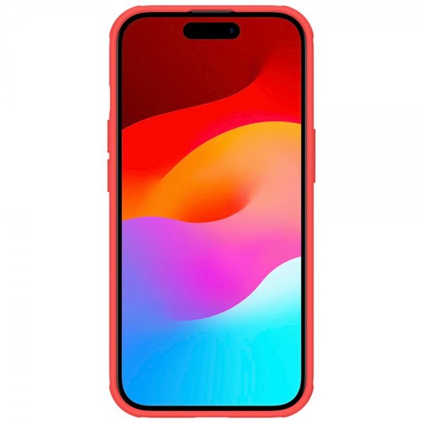 Nillkin iPhone 15 Deksel Super Frosted Shield Pro Rød
