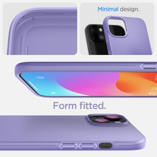 Spigen iPhone 15 Deksel Thin Fit Iris Purple