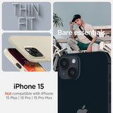Spigen iPhone 15 Deksel Thin Fit Mute Beige