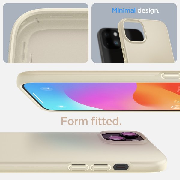 Spigen iPhone 15 Deksel Thin Fit Mute Beige