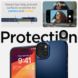 Spigen iPhone 15 Deksel Thin Fit Navy Blue