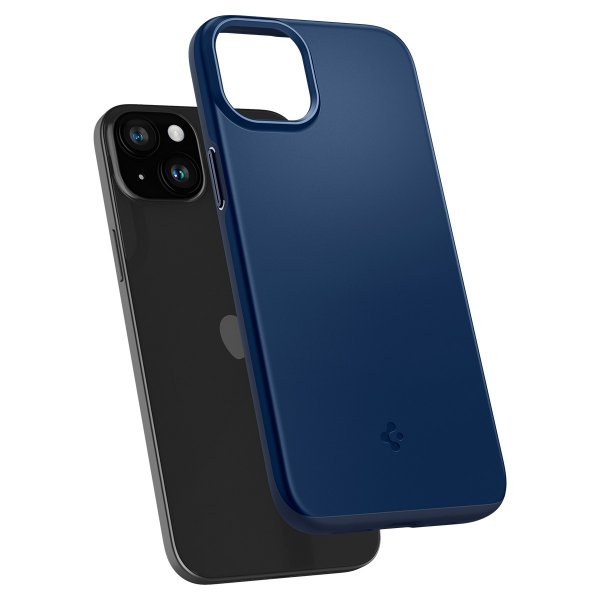 Spigen iPhone 15 Deksel Thin Fit Navy Blue