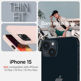 Spigen iPhone 15 Deksel Thin Fit Pink Sand