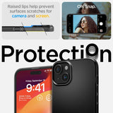 Spigen iPhone 15 Deksel Thin Fit Svart