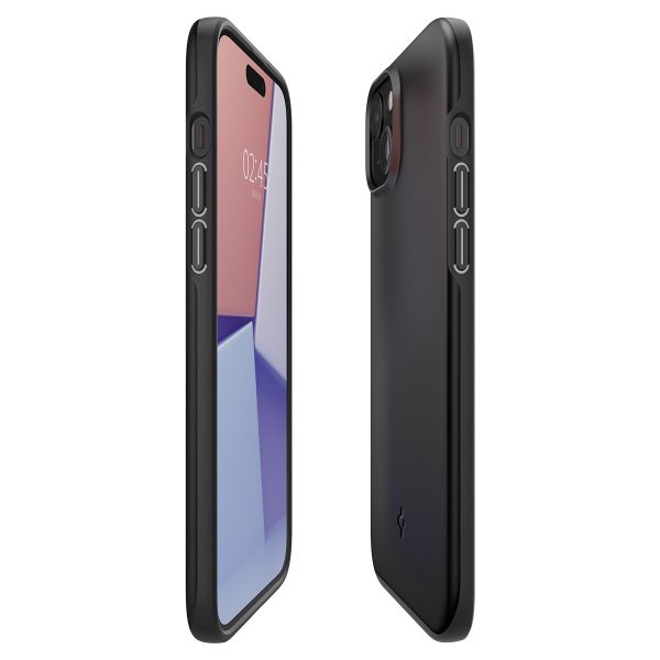 Spigen iPhone 15 Deksel Thin Fit Svart