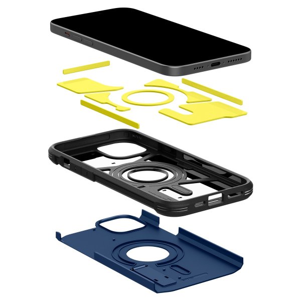 Spigen iPhone 15 Deksel Tough Armor MagFit Navy Blue