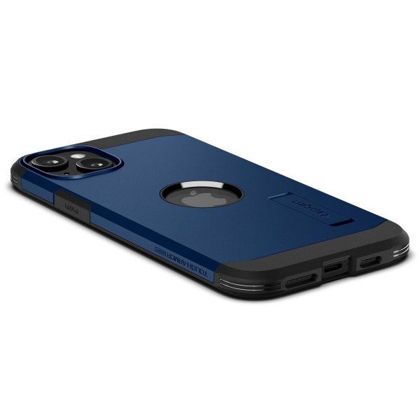 Spigen iPhone 15 Deksel Tough Armor MagFit Navy Blue