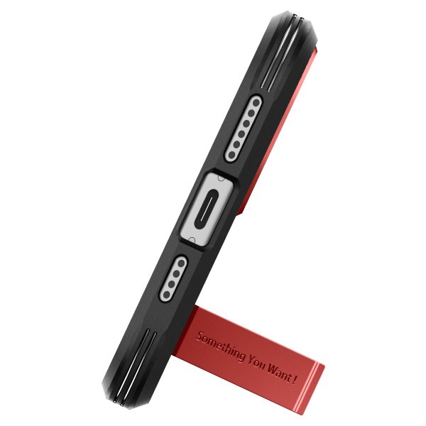 Spigen iPhone 15 Deksel Tough Armor MagFit Rød