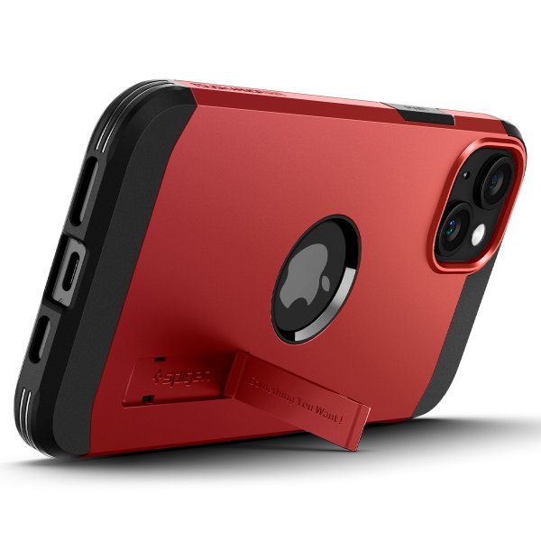 Spigen iPhone 15 Deksel Tough Armor MagFit Rød