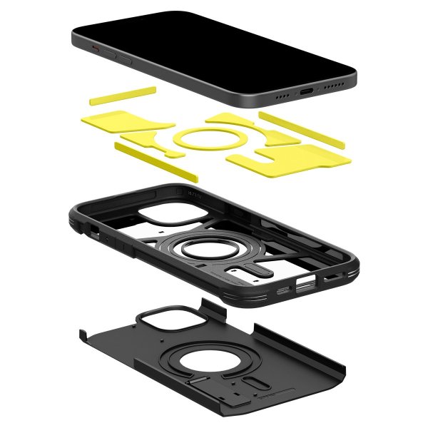 Spigen iPhone 15 Deksel Tough Armor MagFit Svart
