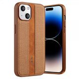 X-Level iPhone 15 Deksel Stofftekstur Brun