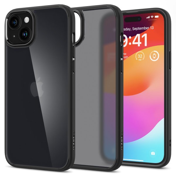 Spigen iPhone 15 Deksel Ultra Hybrid Frost Black
