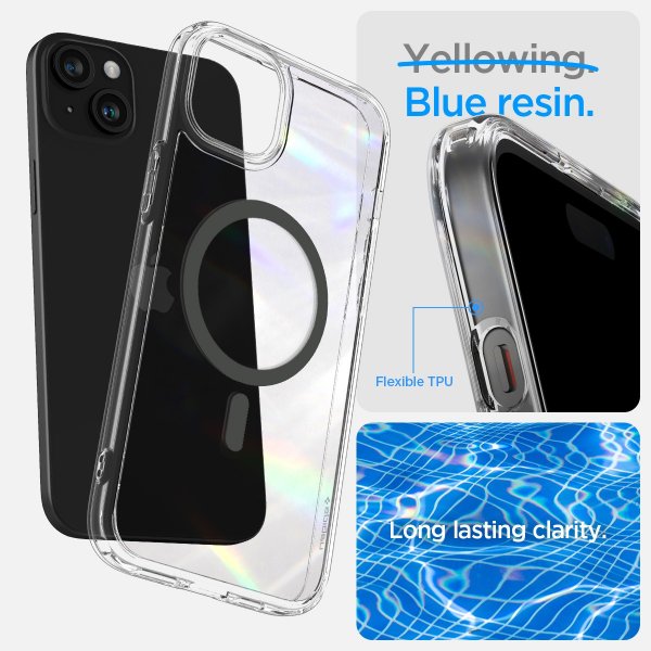 Spigen iPhone 15 Deksel Ultra Hybrid MagFit Graphite