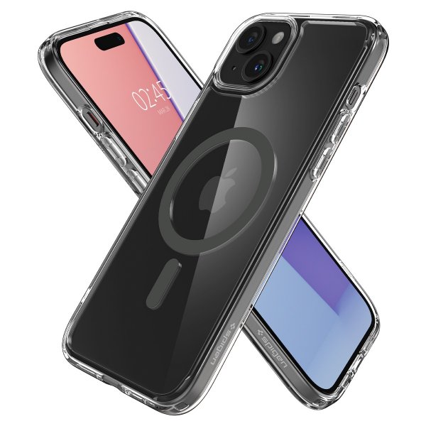 Spigen iPhone 15 Deksel Ultra Hybrid MagFit Graphite