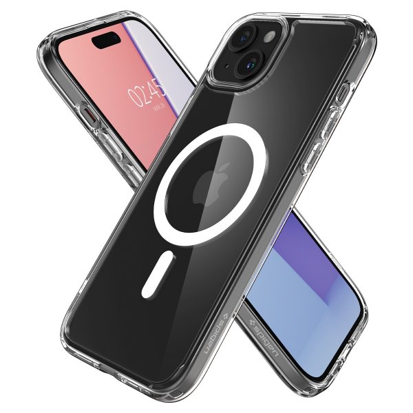 Spigen iPhone 15 Deksel Ultra Hybrid MagFit Hvit