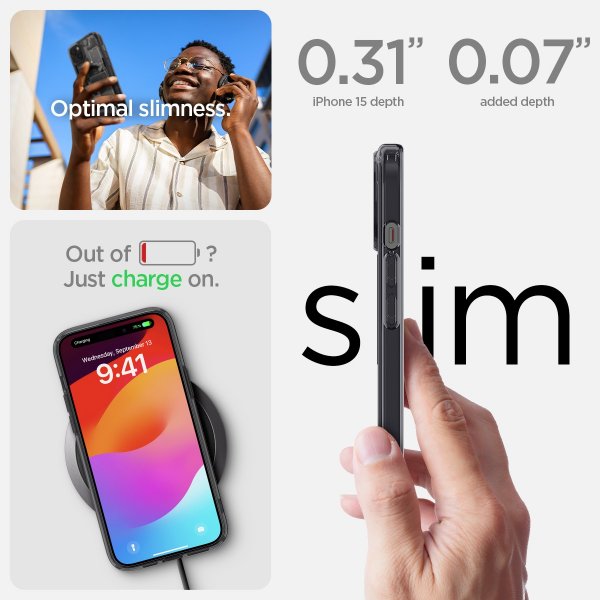 Spigen iPhone 15 Deksel Ultra Hybrid MagFit Zero One