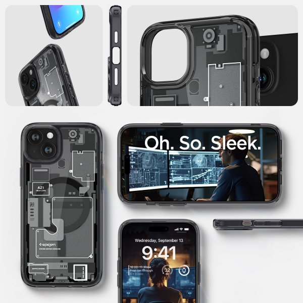 Spigen iPhone 15 Deksel Ultra Hybrid MagFit Zero One