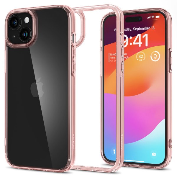 Spigen iPhone 15 Deksel Ultra Hybrid Rose Crystal