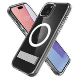 Spigen iPhone 15 Deksel Ultra Hybrid S MagFit Crystal Clear