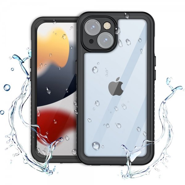Redpepper iPhone 15 Deksel Vanntett IP68 Svart