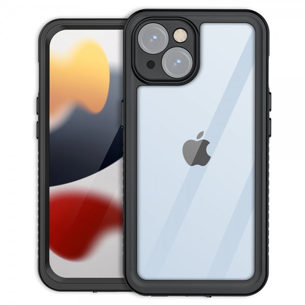 Redpepper iPhone 15 Deksel Vanntett IP68 Svart