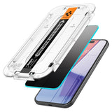 Spigen iPhone 15/iPhone 16 Skjermbeskytter GLAS.tR EZ Fit Privacy 2-pakning