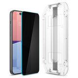 Spigen iPhone 15/iPhone 16 Skjermbeskytter GLAS.tR EZ Fit Privacy 2-pakning