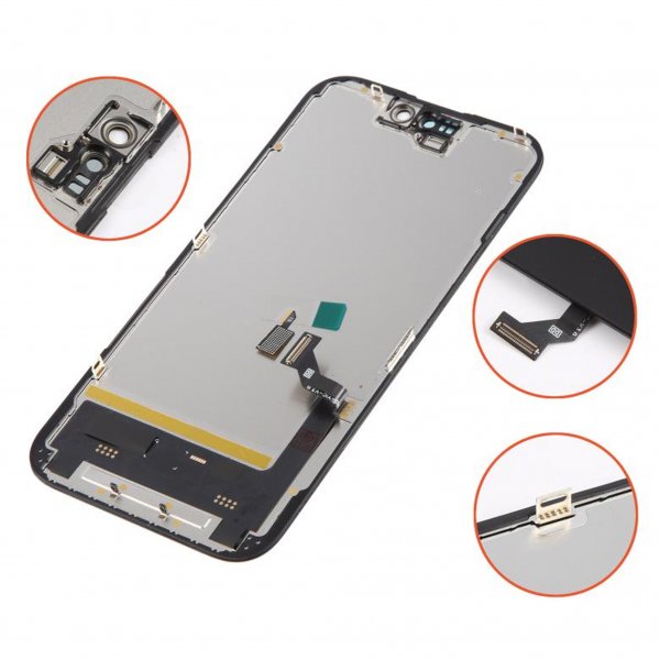 iPhone 15 Soft OLED Display High Quality Black (DD brand)