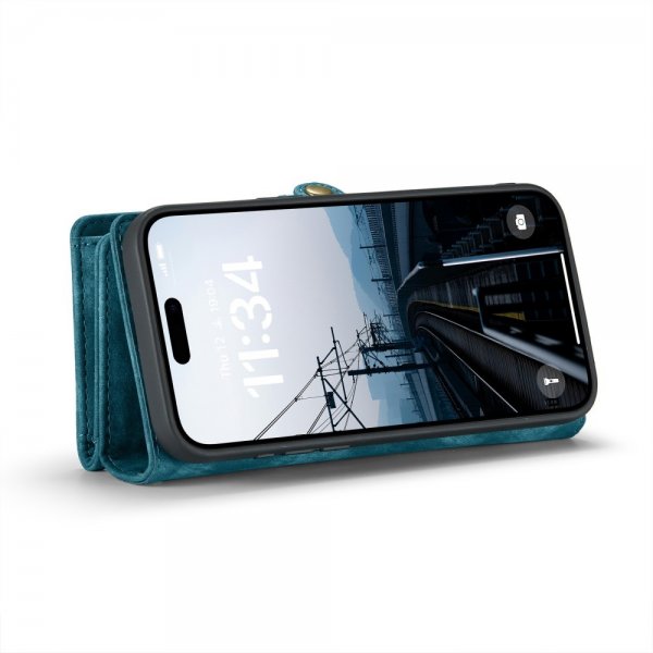 CaseMe iPhone 16 Etui 008 Series Avtakbart Deksel Blå